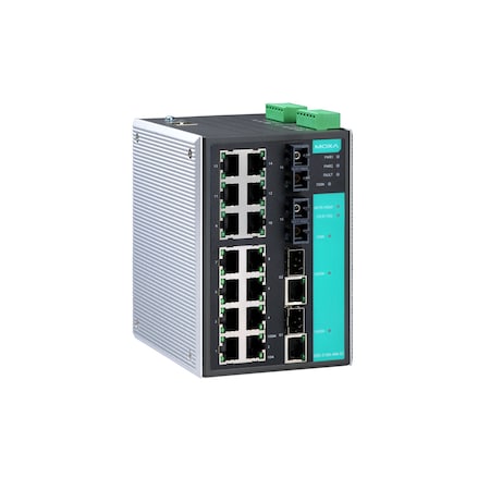 Moxa Mgd Gigabit Eth. Swtch W/ 14 10/100Baset(X)Ports, Eds-518A-Mm-Sc EDS-518A-MM-SC